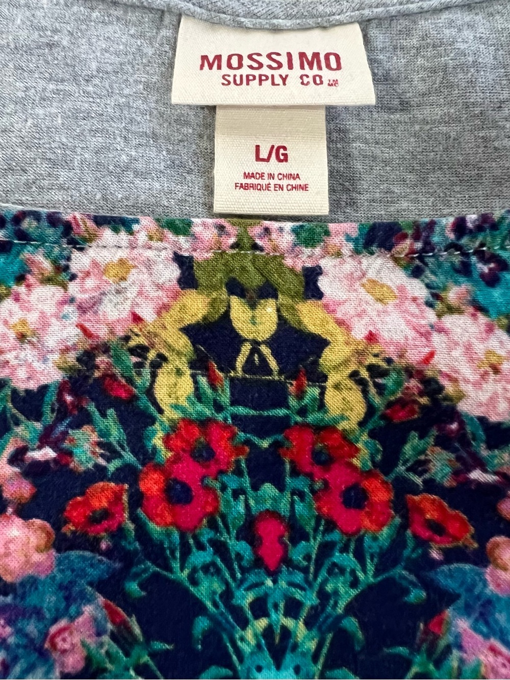 Mossimo Supply Co. Floral Short Sleeve Tee Size L - Picture 2 of 5